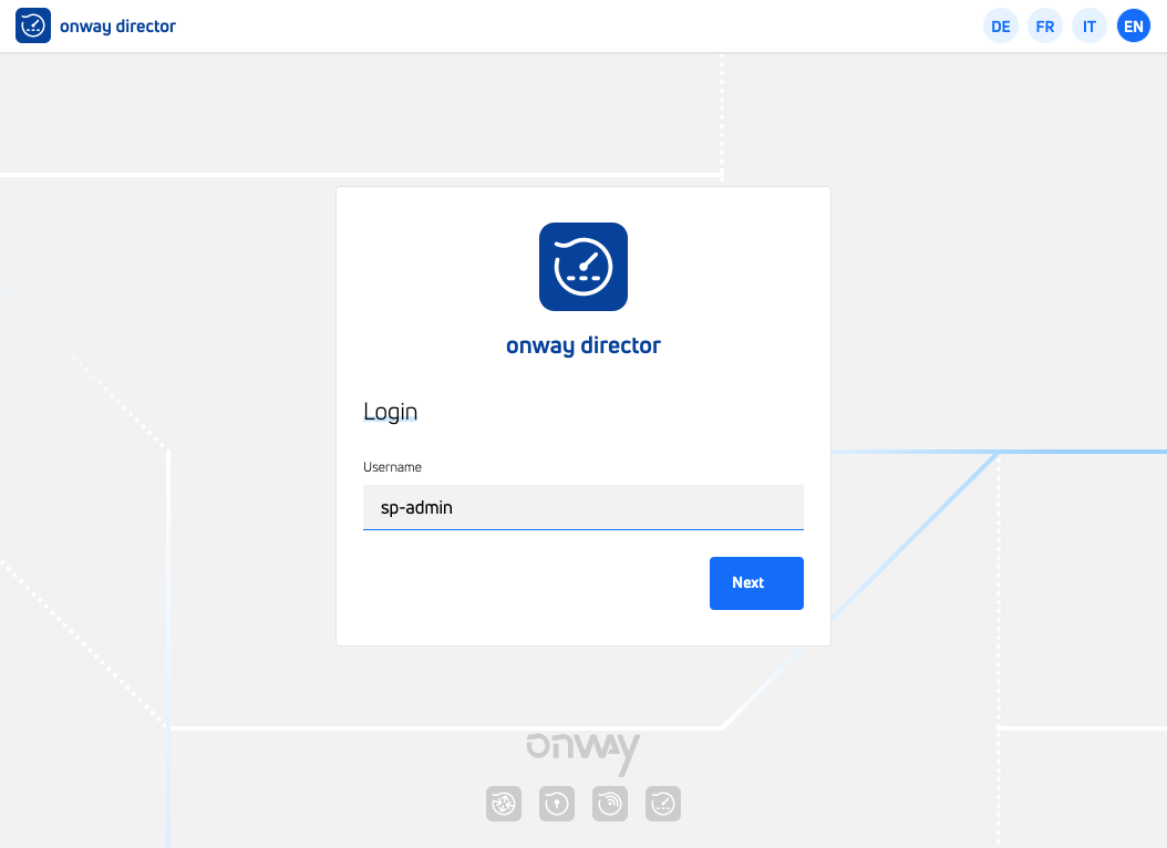 onway director login screen